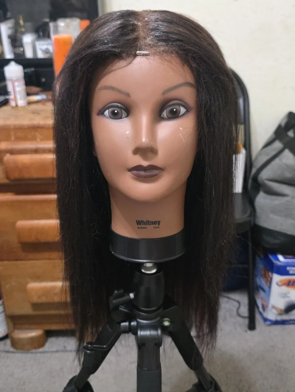 16 inch Human Hair Hand Sewn wig